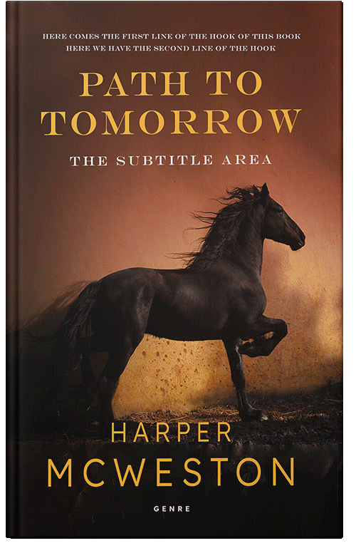 Front view of Premade Western Book Cover - Coffee Bean