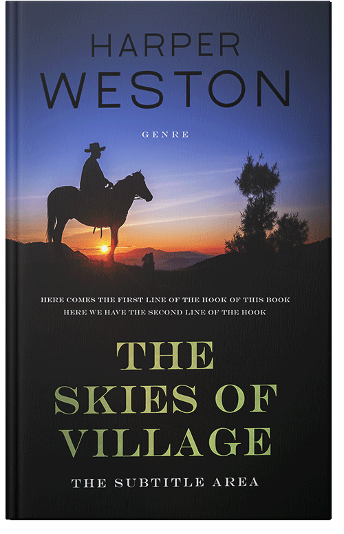 Front view of Premade Western Book Cover - Mirage