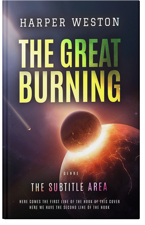 Front view of Premade Science Fiction Book Cover - Harvest Gold