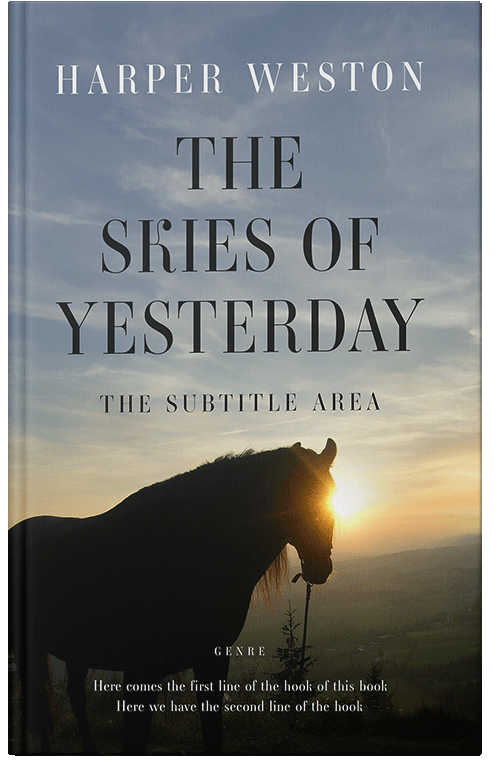 Front view of Premade Western Book Cover - Regent Gray