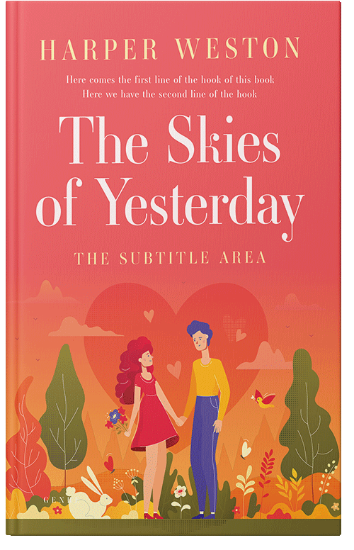 Front view of Premade Romance Book Cover - Burnt Sienna