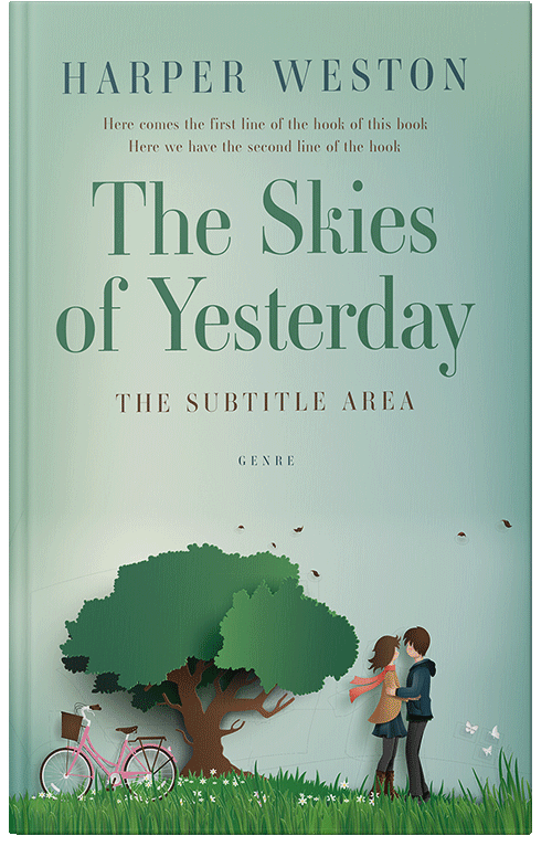 Front view of Premade Romance Book Cover - Gum Leaf