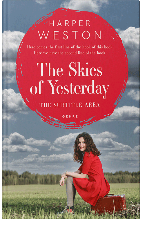 Front view of Premade Literary Fiction Book Cover - Crimson