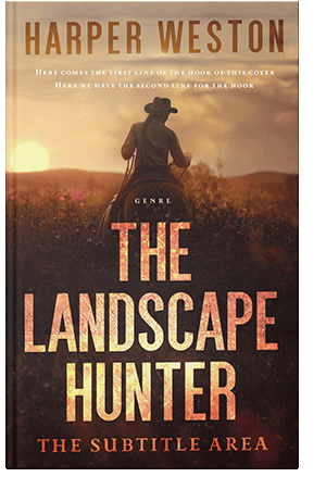 Pre Made Book Cover Gold Sand