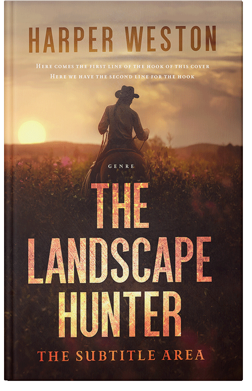 Front view of Premade Action & Adventure Book Cover - Gold Sand