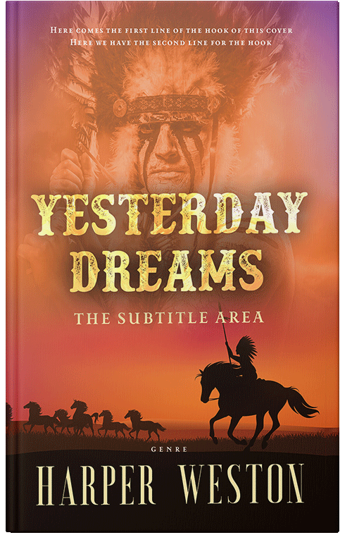 Front view of Premade Western Book Cover - Copper