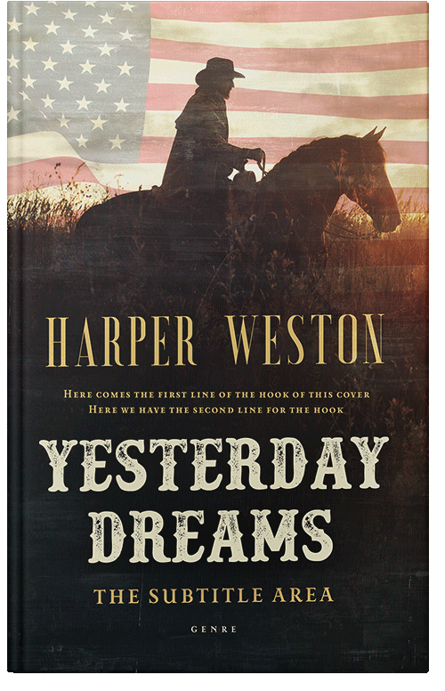 Front view of Premade Action & Adventure Book Cover - Cocoa Brown