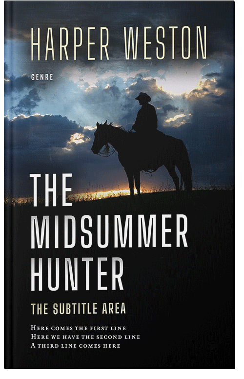 Front view of Premade Action & Adventure Book Cover - Mist Gray