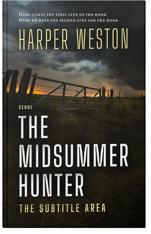 Front view of Premade Western Book Cover - Rangoon Green