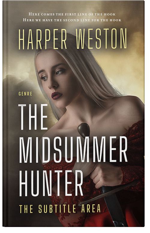 Front view of Premade Fantasy Book Cover - English Walnut