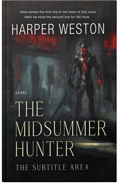 Front view of Premade Fantasy Book Cover - Shark