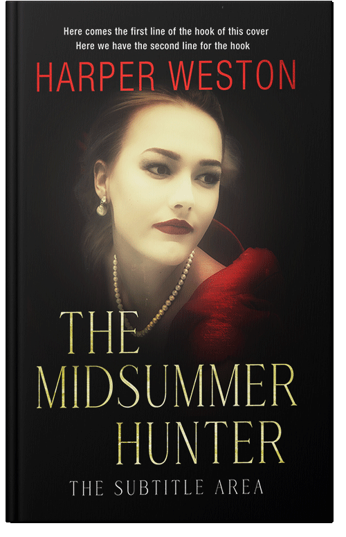 Front view of Premade Romance Book Cover - Tan