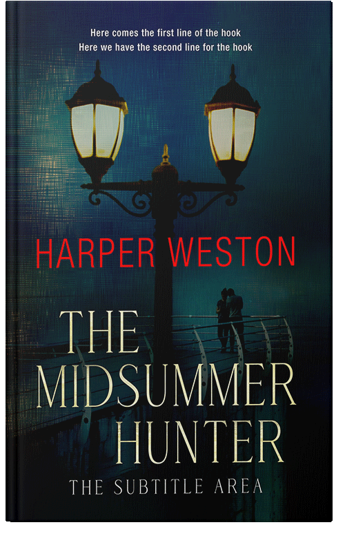 Front view of Premade Romance Book Cover - Black Pearl