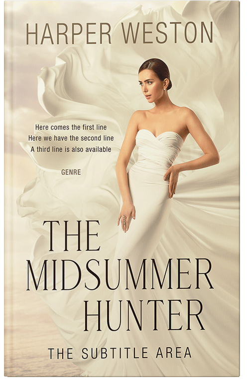 Front view of Premade Romance Book Cover - Almond