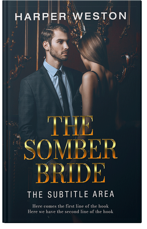 Front view of Premade Romance Book Cover - Ebony