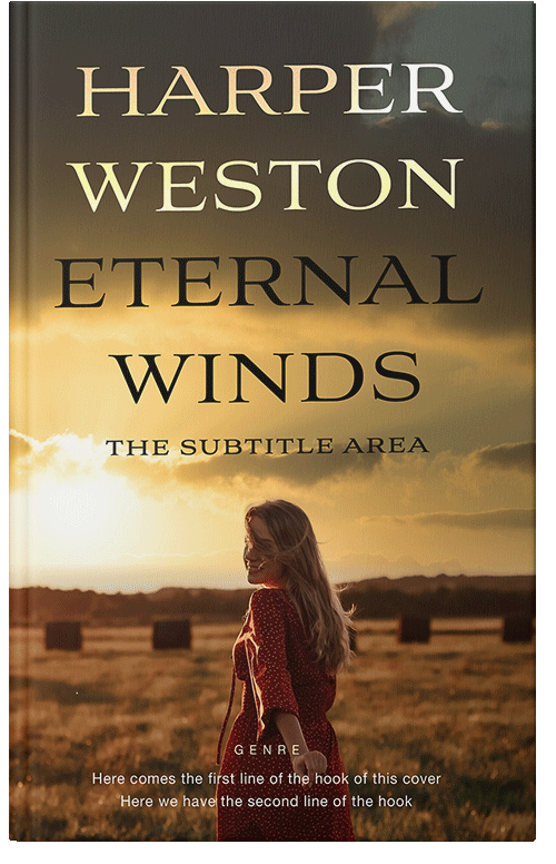 Front view of Premade Western Book Cover - Metallic Bronze