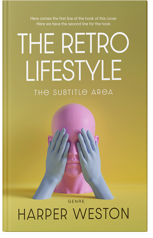 Front view of Premade Abstract Book Cover - Husk