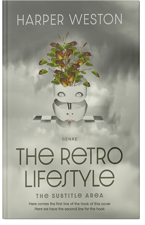 Front view of Premade Surreal Book Cover - Kangaroo