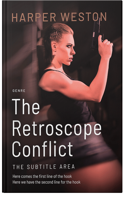 Front view of Premade Action & Adventure Book Cover - New York Pink