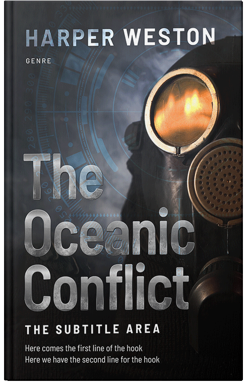 Front view of Premade Apocalyptica Book Cover - Shark