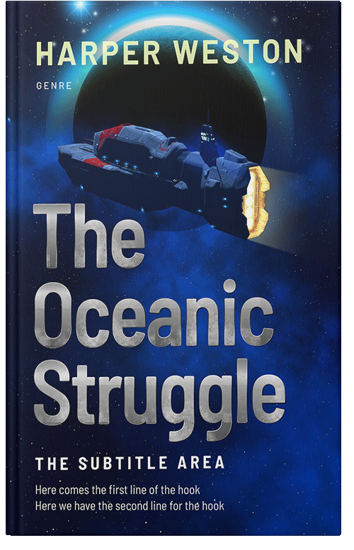 Front view of Premade Science Fiction Book Cover - Mist Gray