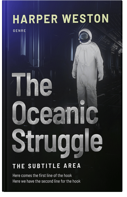 Front view of Premade Science Fiction Book Cover - Gray Nickel