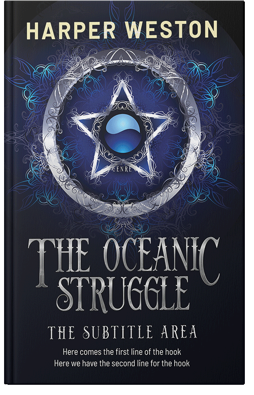 Front view of Ebony #23389 - Premade Fantasy Book Cover