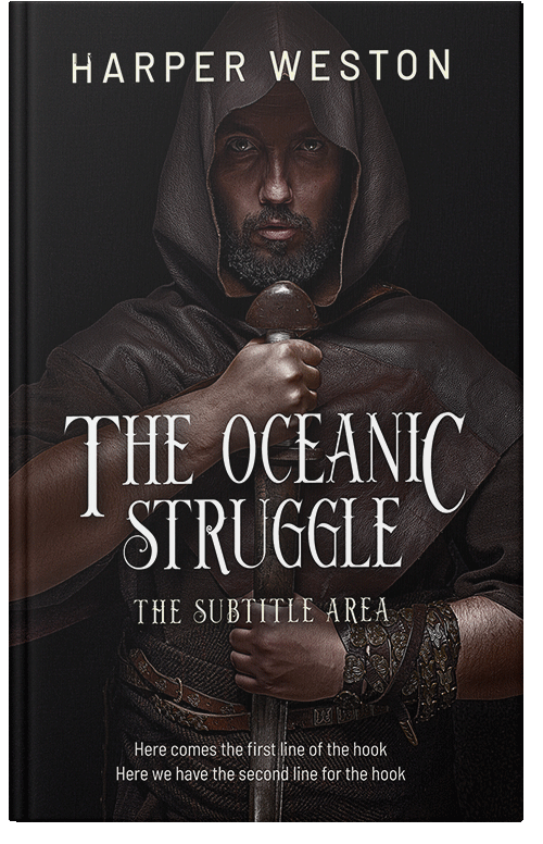 Front view of Premade Historical Book Cover - Cocoa Brown