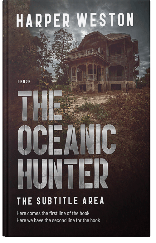 Front view of Premade Horror Book Cover - Cocoa Brown