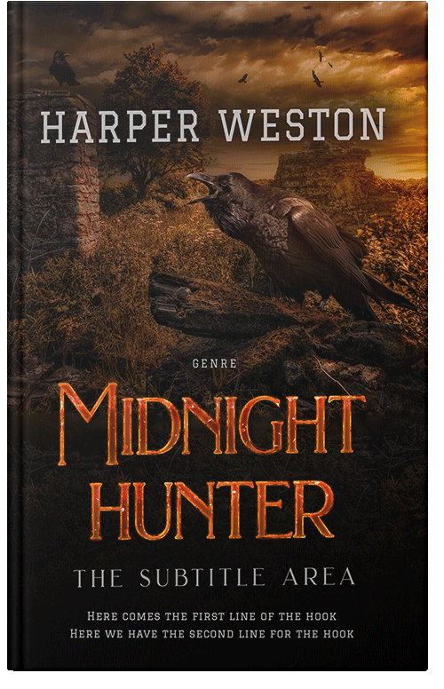 Front view of Premade Horror Book Cover - Asphalt