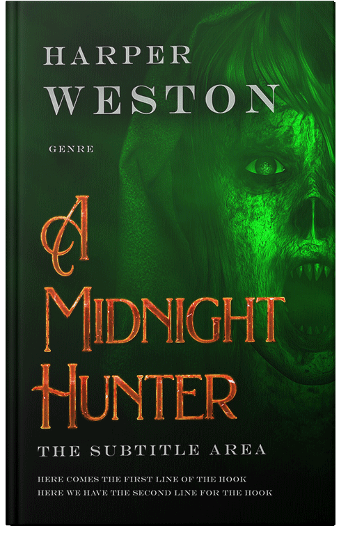 Front view of Premade Horror Book Cover - Pine Tree
