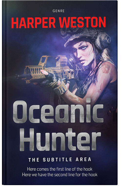 Front view of Premade Science Fiction Book Cover - Oriental Pink