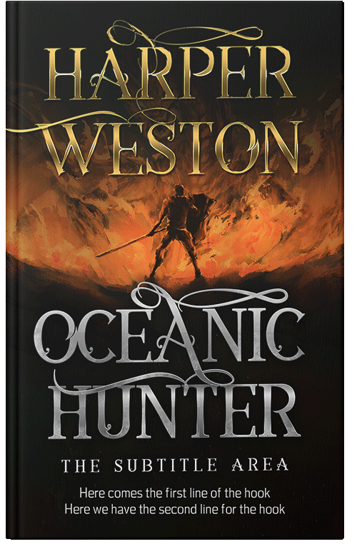 Front view of Premade Fantasy Book Cover - Asphalt