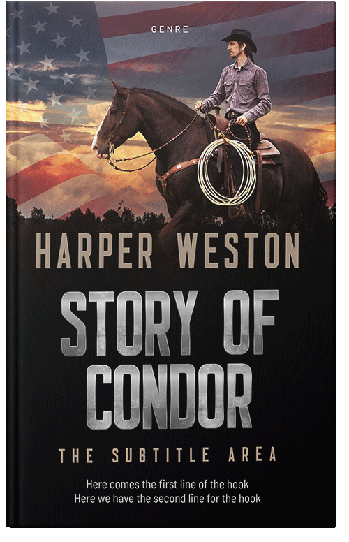 Front view of Premade Western Book Cover - Quicksand