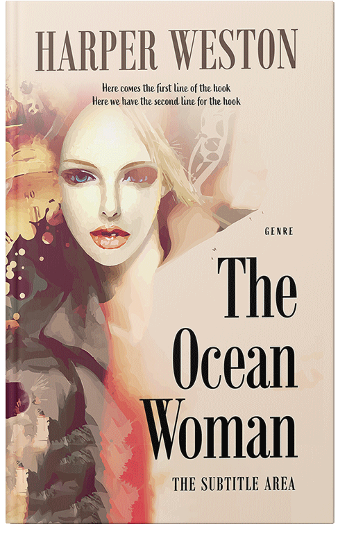 Front view of Premade Chick Lit Book Cover - Woody Brown