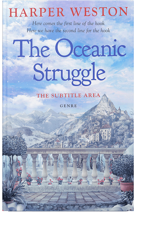 Front view of Periwinkle Gray #23512 - Premade Literary Fiction Book Cover