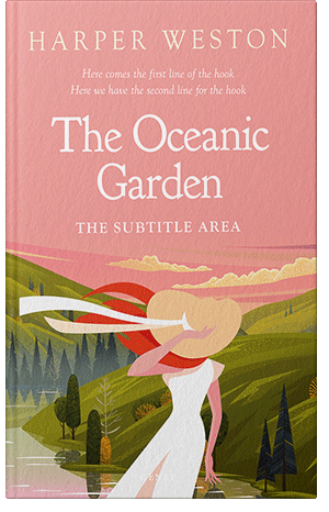 Premade Book Cover Sea Pink