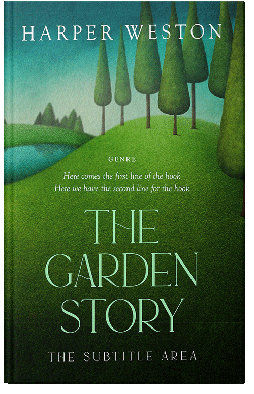 Front view of Premade Fantasy Book Cover - Palm Leaf