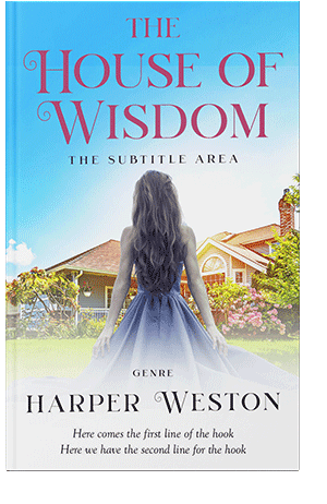 Pre Made Book Cover Curious Blue