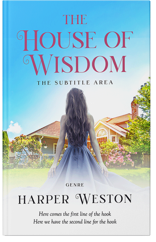 Front view of Premade Royal Romance Book Cover - Curious Blue