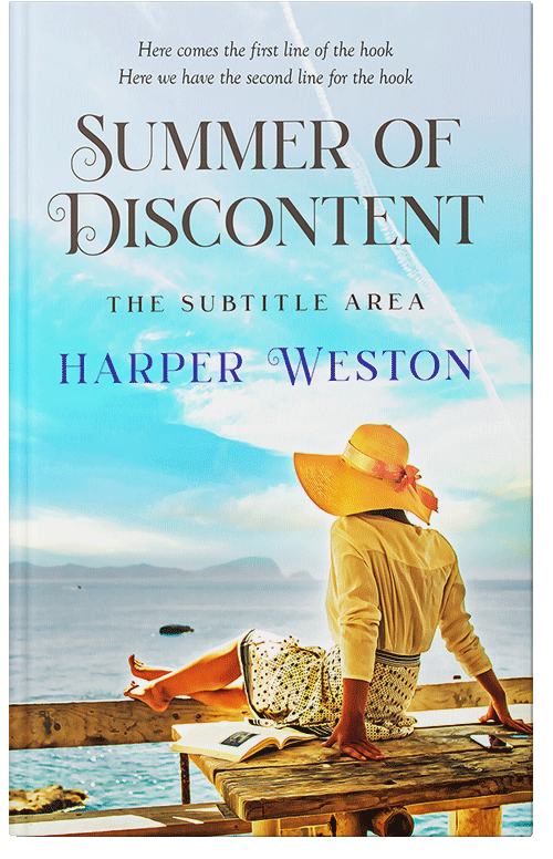 Front view of Premade Travel Book Cover - Jagged Ice