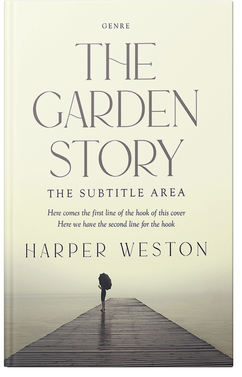 Front view of Premade Literary Fiction Book Cover - Beige