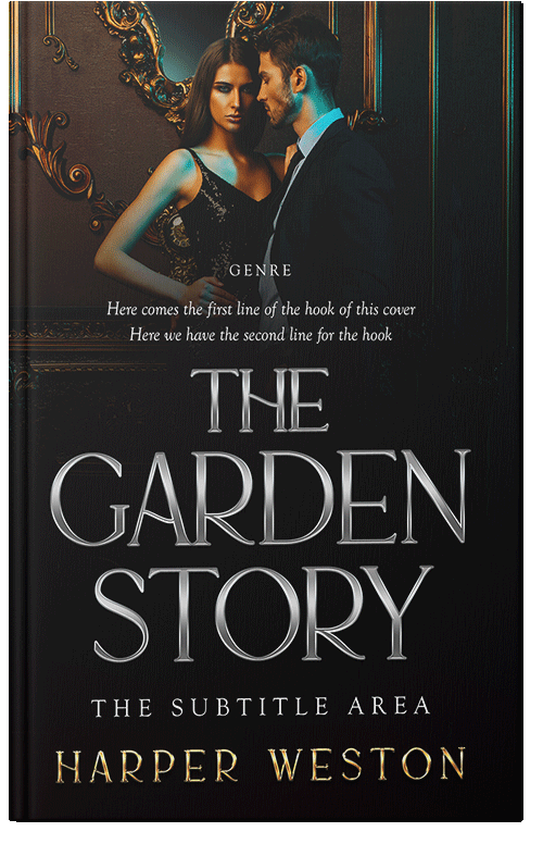 Front view of Premade Romance Book Cover - Cod Gray