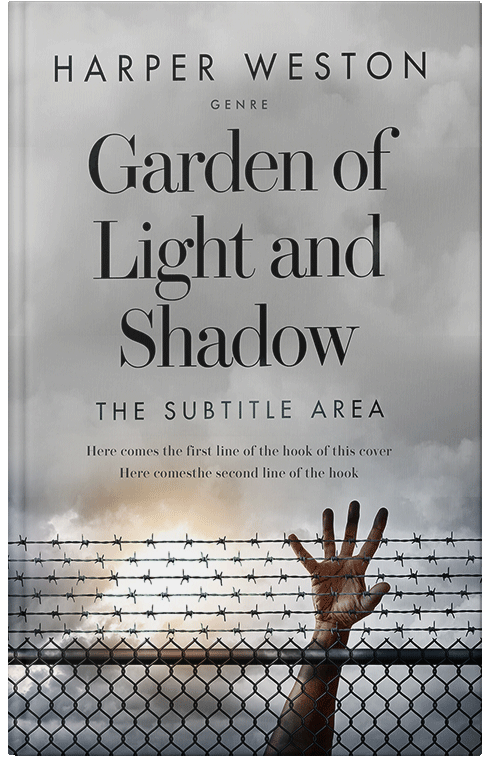 Front view of Premade Apocalyptica Book Cover - Gray Nickel