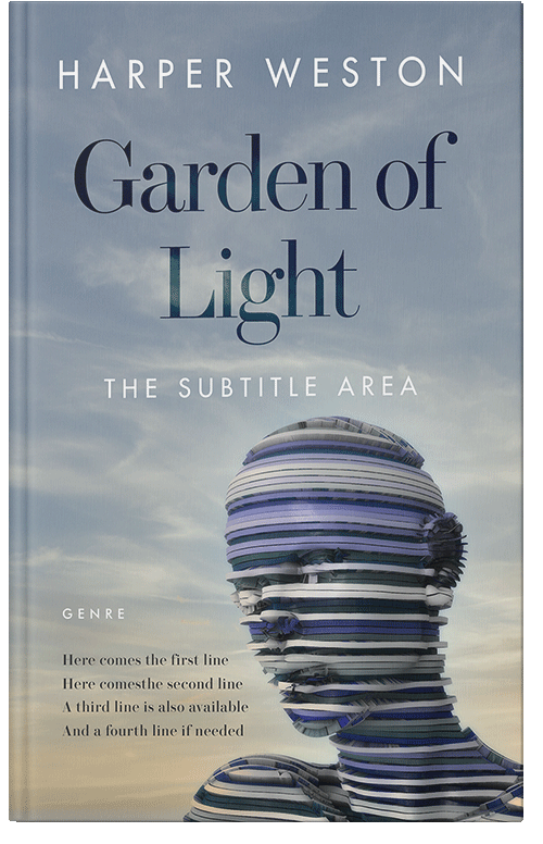 Front view of Premade Surreal Book Cover - Gray Chateau