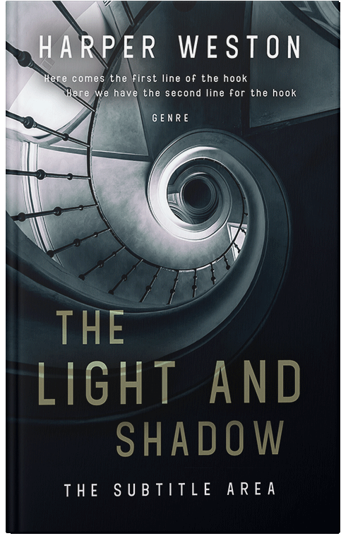 Front view of Premade Mystery & Thriller & Suspense Book Cover - French Gray