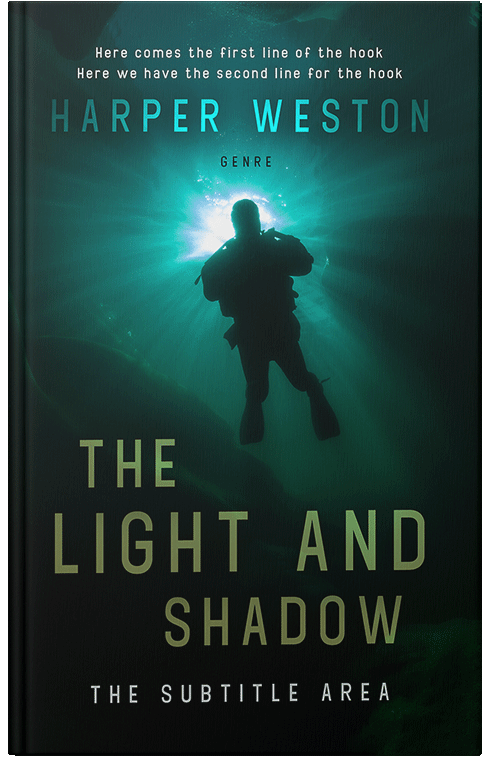 Front view of Premade Erotica Book Cover - Bottle Green