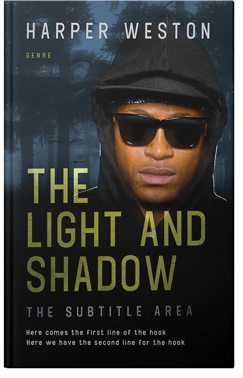 Front view of Premade Mystery & Thriller & Suspense Book Cover - Black