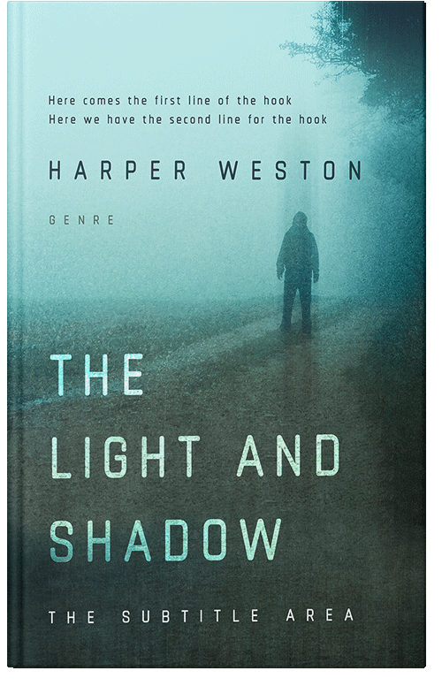 Front view of Premade Mystery & Thriller & Suspense Book Cover - Mineral Green