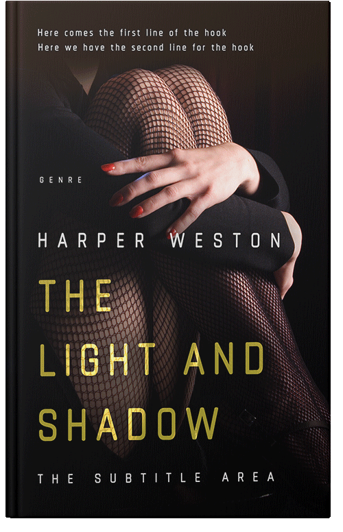 Front view of Premade Erotica Book Cover - Black